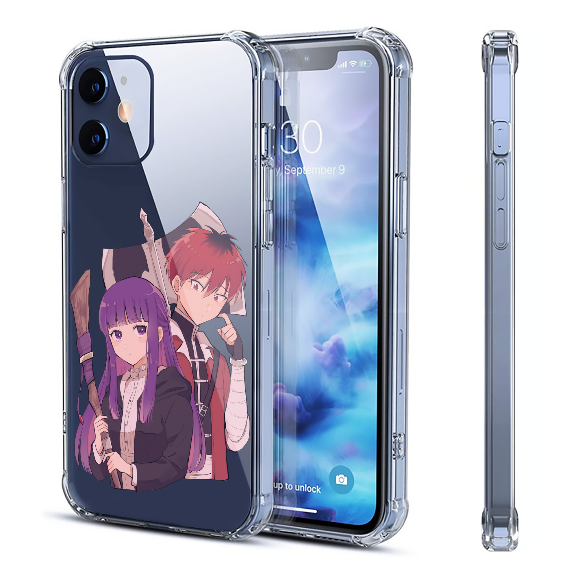 （画像用） 葬送のフリーレン Frieren 【iPhone 12シリーズ対応】透明スマホケース（クリアソフトケース）